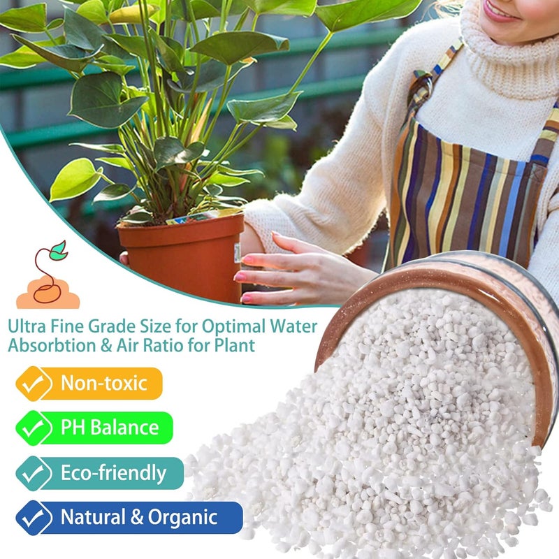 Legigo 2 Quarts Organic Horticultural Perlite for Plants Indoor- Natural Horticultural Soil Additive Conditioner Mix for Improves Drainage, Ventilation and Root Growth - Image 3